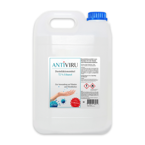 ANTiVIRU | Desinfektionsmittel | Handdesinfektion und Flächendesinfektion | Kanister 5L